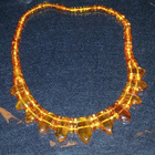 Vintage hoidettua meripihka kaulakoru Amber - pikkukuva 2