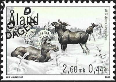 Åland 2000 ÅV 8 Hirvet 2,60 mk EP leima LaPe 174