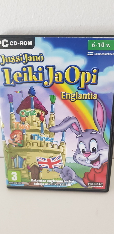 PC peli : Jussi Jänö "Leiki ja Opi Englantia" CD-ROM