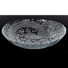 Matala lasikulho/lautanen Paisley-kuvio 21 cm kierrätyslasia - pikkukuva 4