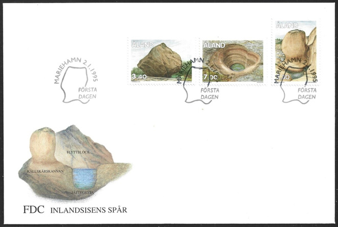 FDC Åland 1995 Yleismerkit  LaPe ÅL 092-094