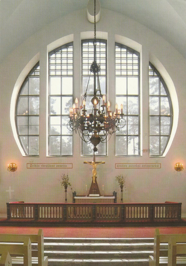 KIRKKOKORTTI - MUURUVEDEN KIRKKO - SISÄKUVA