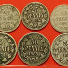 25 p 1866, 1869 ja 1872 + 50 p 1864, 1865 HARVINAINEN. (KD5) - pikkukuva 1