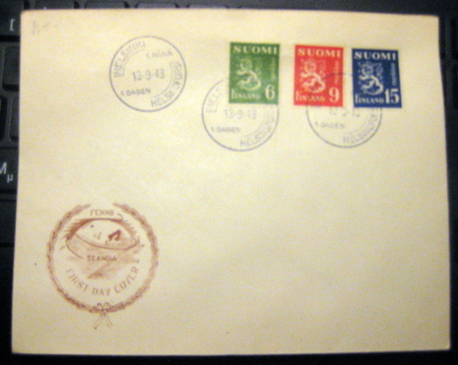 FDC-1948 M30 leijonat 6mk/9mk/15mk(106)