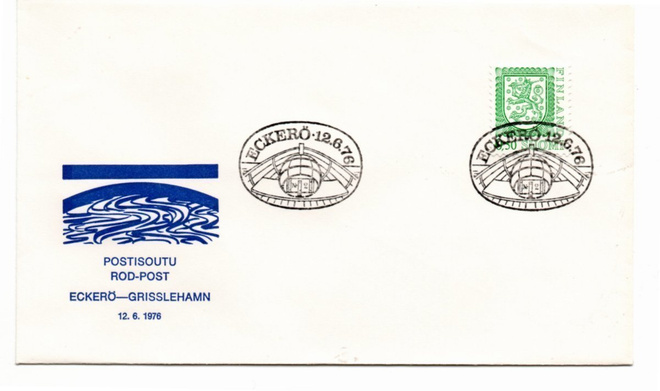 Eckerö: Postisoutu ( erikoisleima 12.6.1976)