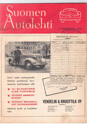 Suomen Autolehti tammikuu 1950