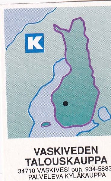 Vaskivesi, Talouskauppa. Kesko, kartta s82