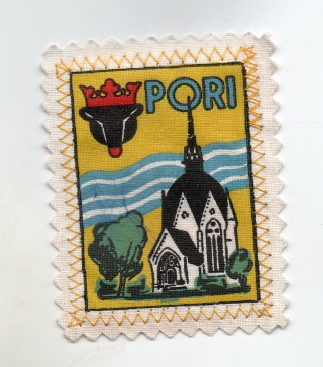 Pori: Matkailu /hihamerkki  (kangasta)