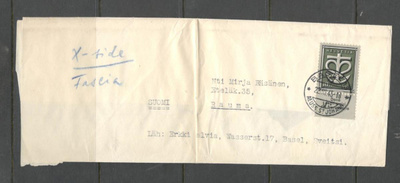 v. 1945 ristiside Sveitsistä Suomeen
