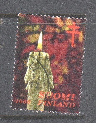Tub joulumerkki 1966 leimattuna