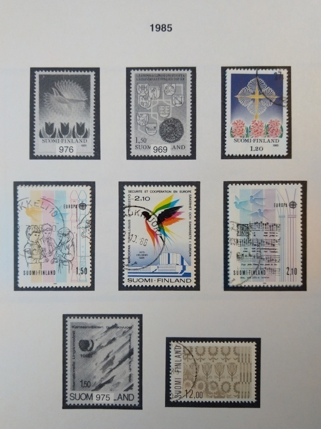 1985 Suomi postimerkki 5 kpl