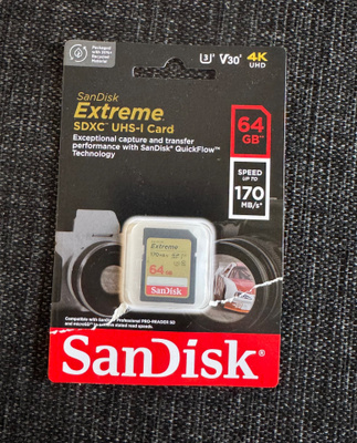 Uusi SanDisk Extreme SDXC UHS-I muistikortti 64 GB