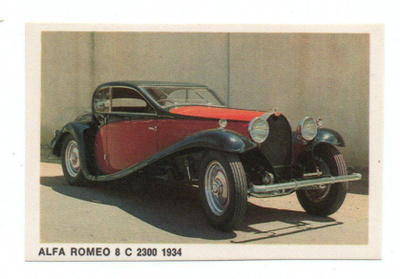Purkkakuva Hellas Vanhat autot tarrakuvina ALFA ROMEO 8 C