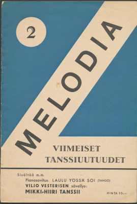 1941 Melodia Tanssiorkesteri lauluvihko no. 2