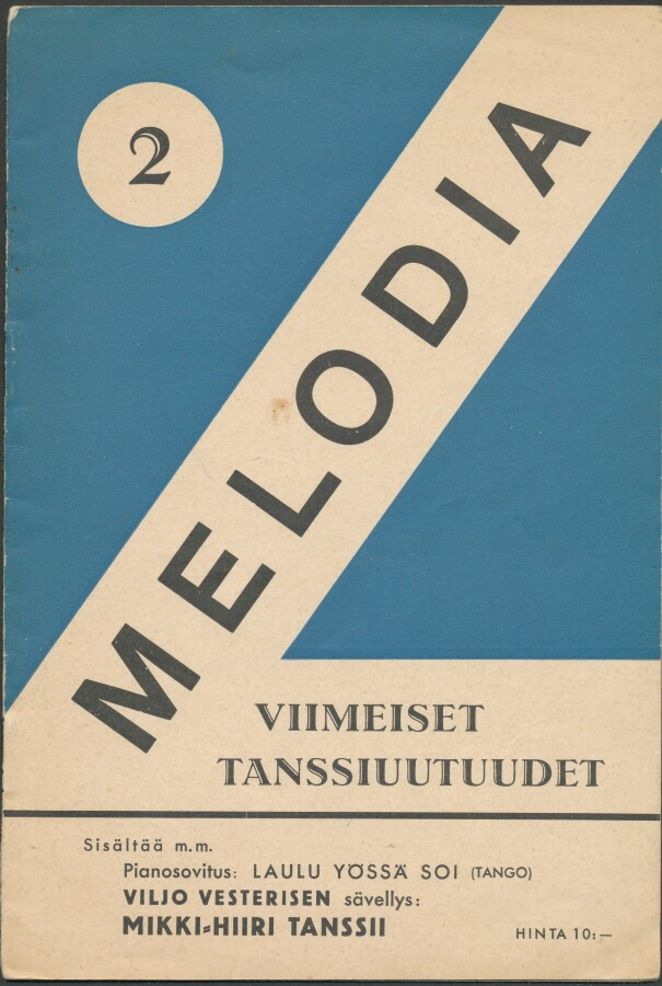 1941 Melodia Tanssiorkesteri lauluvihko no. 2