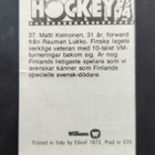 1973-74 Williams Hockey #37 Matti Keinonen - pikkukuva 2
