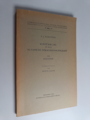 G. J. Ramstedt : Einfuhrung in die altaische Sprachwissen...