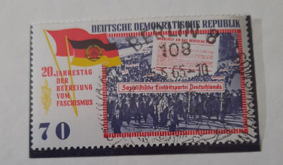 DDR/Saksa, 70pf? Fasismisesta vapautumisesta 20v.