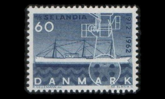 Tanska 406x ** Selandia-laiva X-paperi (1962)