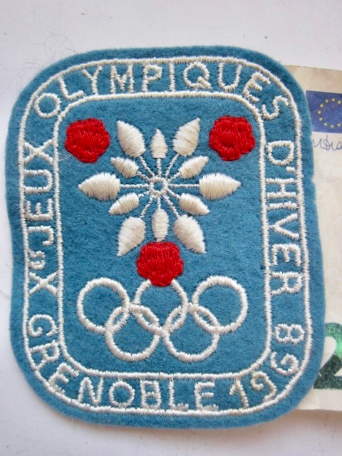 VANHA Kangasmerkki Olympia 1968 Grenoble