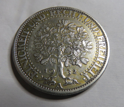 Saksa/Weimarin tasavalta 5 mark 1932 A