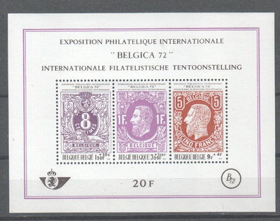 Belgia 1970 Blgica 72 pienoisarkki postituoreena.