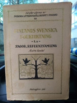 FINLANDS SVENSKA FOLKDIKTNING I A, 2