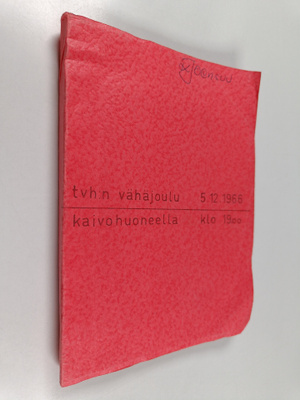 TVH:n vähäjoulu Kaivohuoneella 5.12.1966 klo 19.00