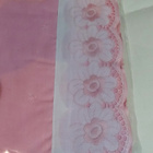 Vintage Romantic Rosa brodyyri - tyynynliina 80-luvulta - pikkukuva 2