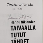 Hannu Niklander : Taivaalla tutut tähdet (signeerattu, te... - pikkukuva 3