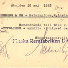 FIRMA JA EHIÖKORTTI TURKU FINSKA REMFARIKEN DANA - pikkukuva 1
