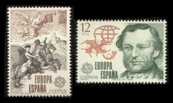 Espanja 2412-3 ** Europa posti- ja telehistoria (1979)