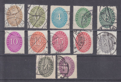 Saksa Dienst 1927-33 Mi 114-127 väliltä