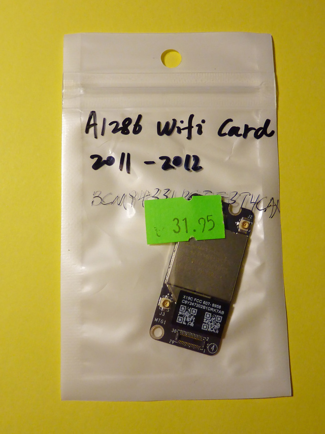 Apple MacBook Pro 15" A1286 2011 2012 WiFi WLAN BT kortti