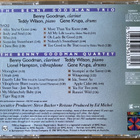 CD The Original Benny Goodman Trio & Quartet Sessions,Vol.1 - pikkukuva 2
