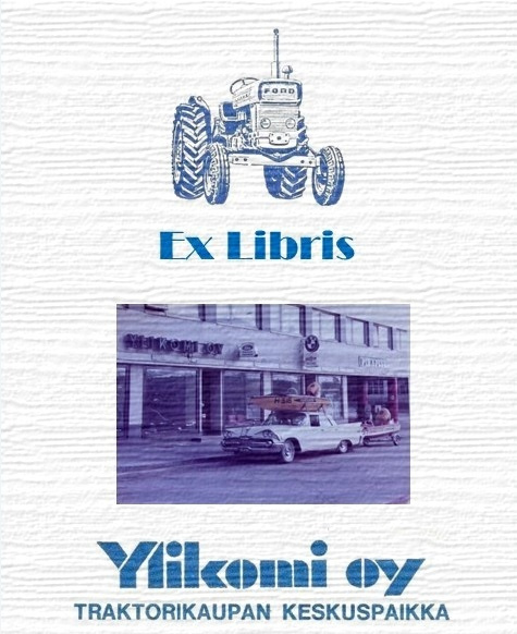 Ylikomi Dodge auto Ford traktori Ex Libris