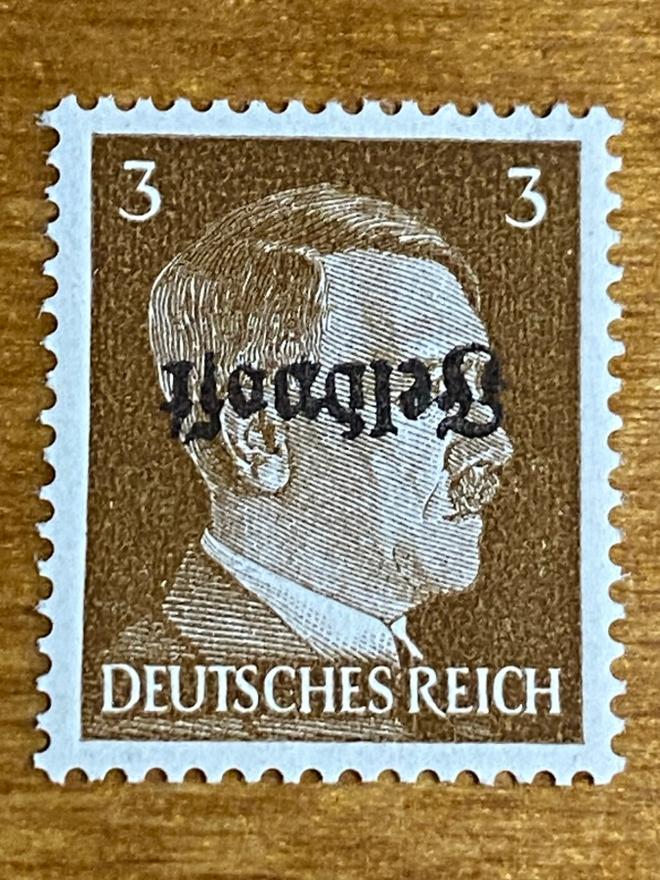 SAKSA REICH 1945 RUHRKESSEL LENTOPOSTIMERKKI** (painatus !)