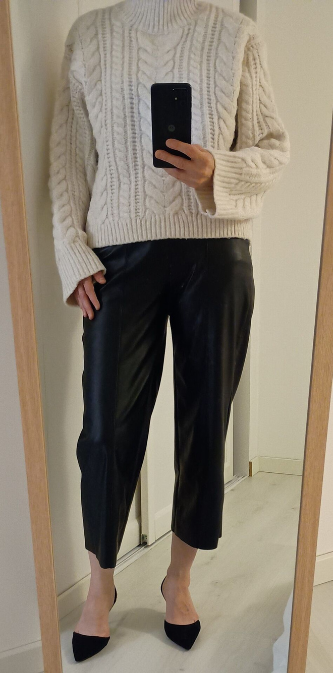 Gina Tricot Culottes tekonahkahousut 38