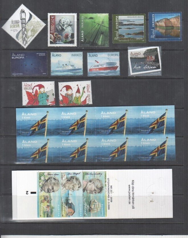 Ahvenanmaa 2009 vuoden merkit postituoreena