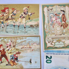 3 Keräilykorttia Suklaakuvaa Kromolitografia 1890-l UPEAT - pikkukuva 1