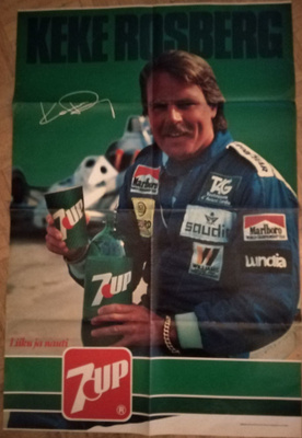 Keke Rosberg -juliste 7up