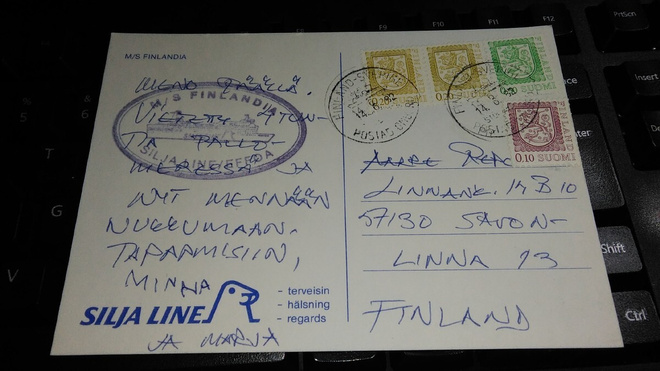 M/S Finlandia laiva leimakortti 26/1