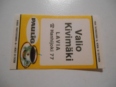 TT Etiketti Paulig Valio Kivimäki Lavia