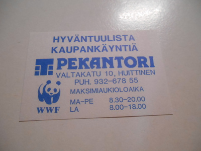 TT Etiketti T Pekantori Huittinen