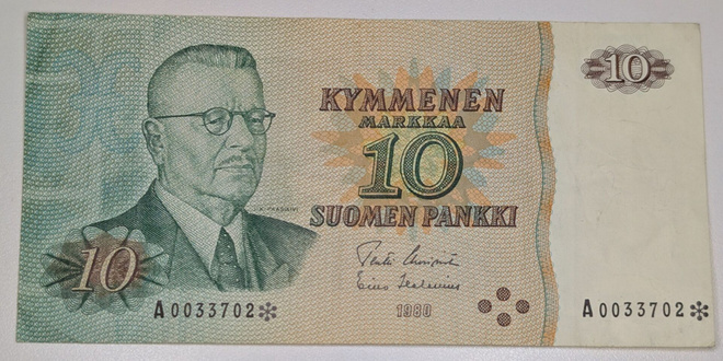 10 Markkaa 1980 tähti A0033702