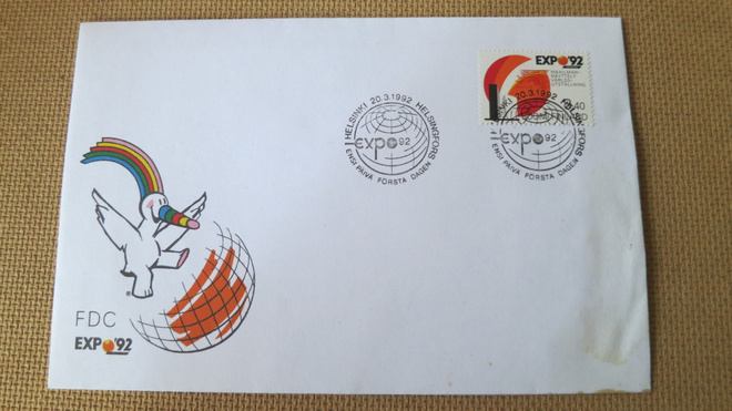 FDC Suomi 1992: Expo '92
