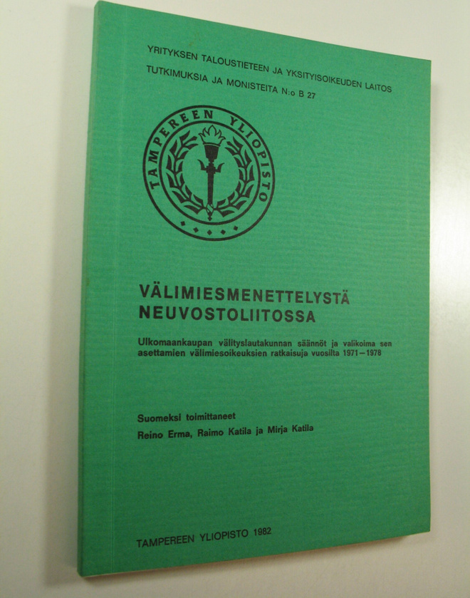 Reino ym. (toim.) Erma : Välimiesmenettelystä Neuvostolii...