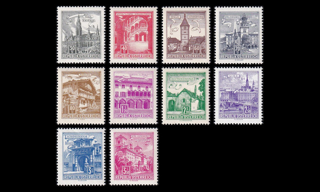 Itävalta 1111-20 ** Käyttösarja rakennuksia (1962)