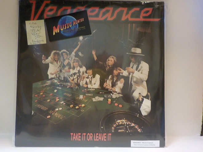 VENGEANCE - TAKE IT OR LEAVE IT HOL -87 VG+/EX- LP +NIMMARI