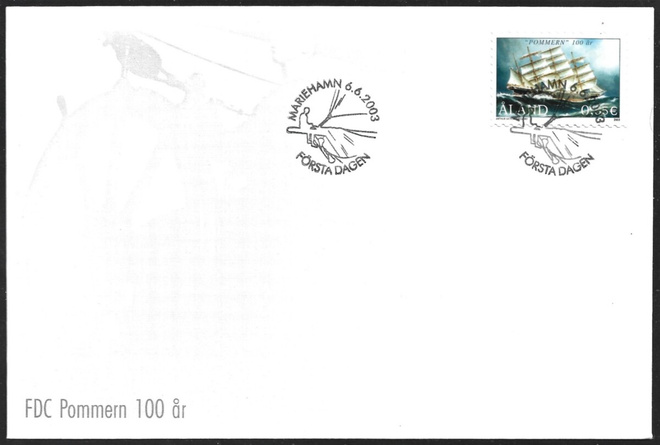 FDC Åland 2003   ÅV 12  Pommern 100 v  LaPe ÅL 224